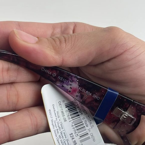 SG00777 NORTHCREST Sunglasses For Women Gradient Wine White W/ Rhinestone - Picture 8 of 9